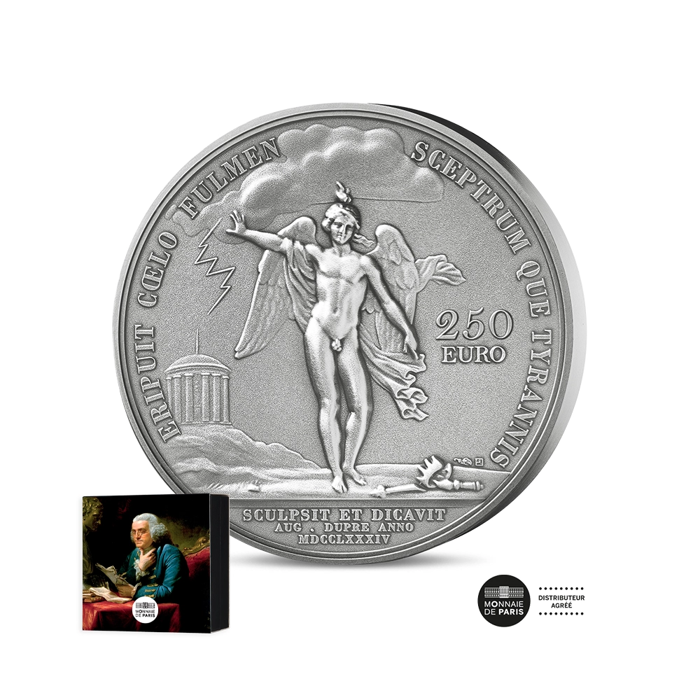 Benjamin Franklin et Génie Ailé - Monnaie de 250€ Argent ½ kg - BE HR 2025