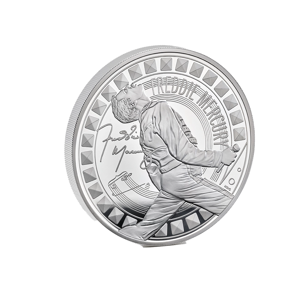 Légende de la musique - Freddy Mercury - Monnaie de 10 Pounds argent - BE