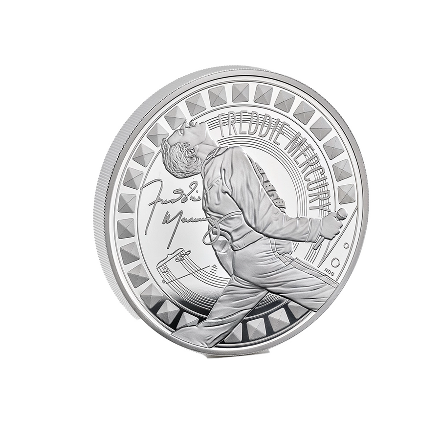 Légende de la musique - Freddy Mercury - Monnaie de 10 Pounds argent - BE