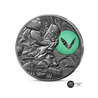 ⁣⁢Batman - 10-Euro Commemorative Silver Coin - Phosphorescent 2026⁤⁣