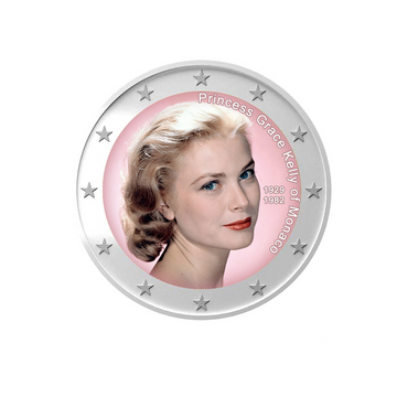 Grace Kelly - 2 Euro Commémorative - Colorisée (Variantes disponibles)
