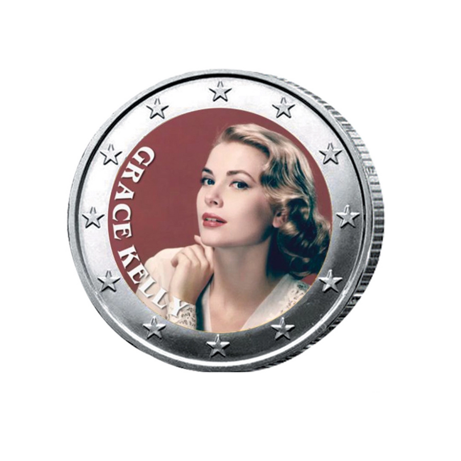 Grace Kelly - 2 Euro Commémorative - Colorisée (Variantes disponibles)