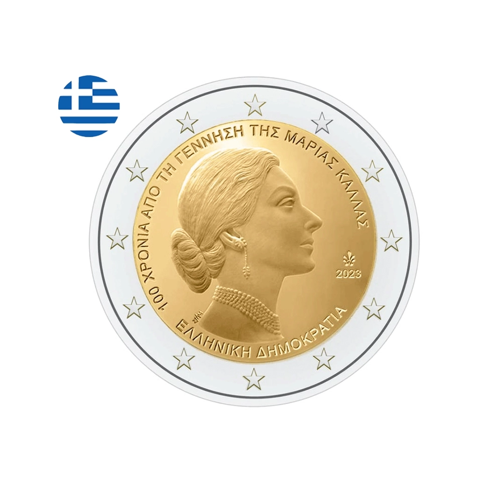 Grèce 2023 - 2 Euro Commémorative - 100è anniversaire de la naissance de Maria Callas