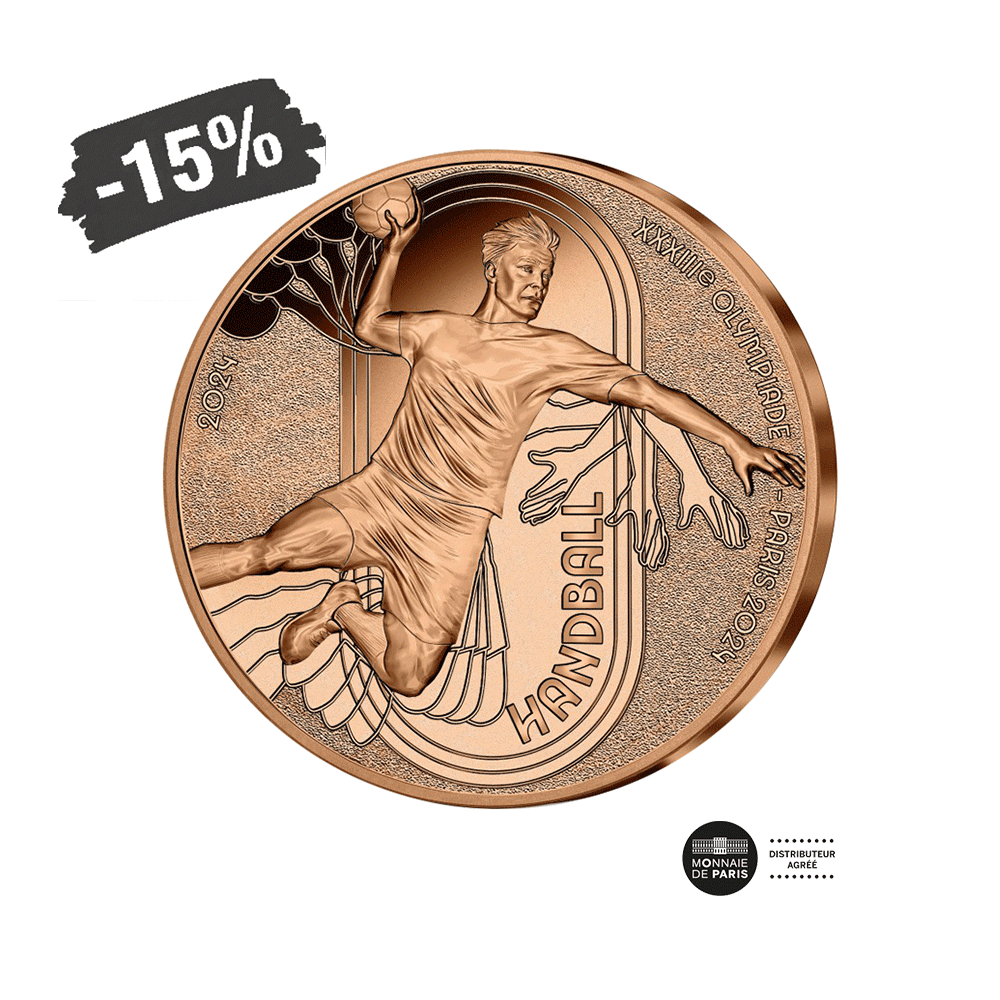 Jeux Olympiques de Paris 2024 - Série Les Sports - Handball - Monnaie de 1/4€ - 2024