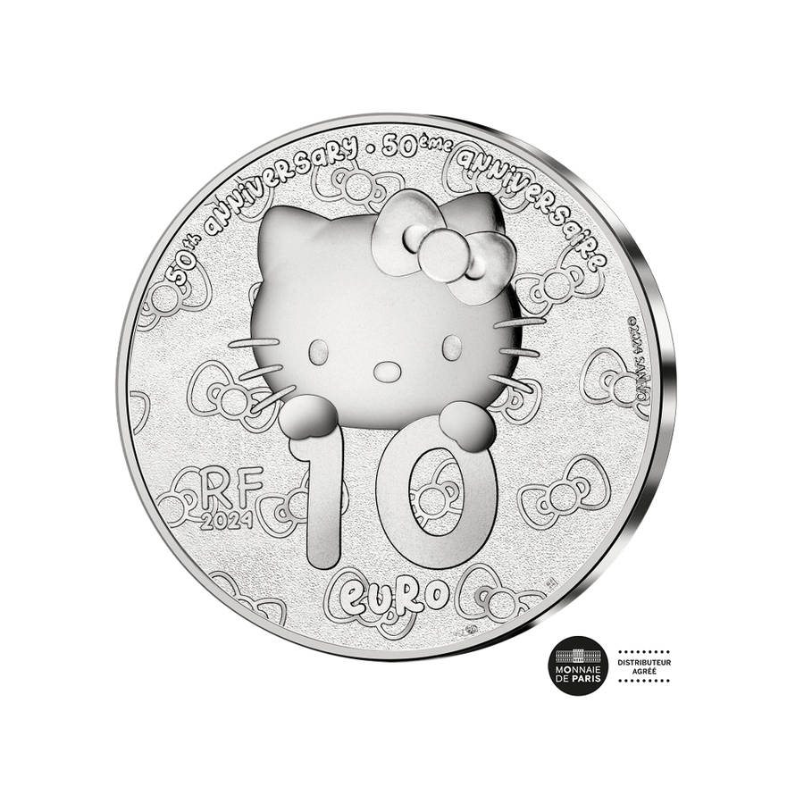 Hello Kitty - "Hello Paris" - Moeda de € 10 dinheiro - seja 2024