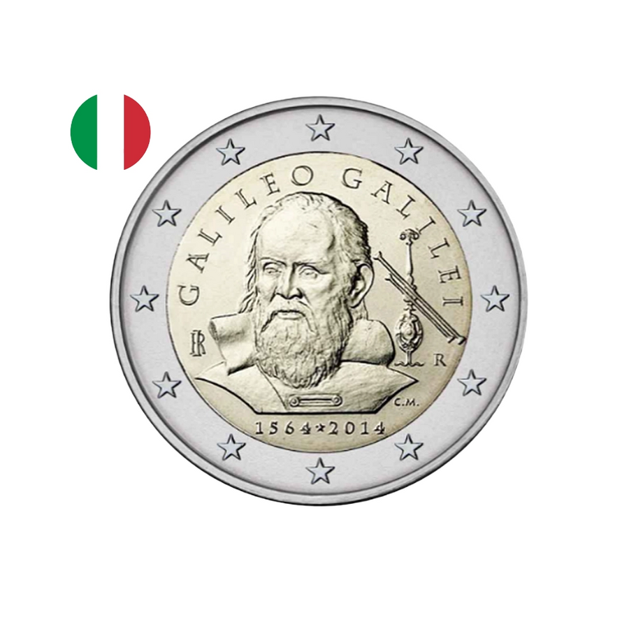 Italie 2014 - 2 Euro Commémorative - 450ème anniversaire de Galileo Galilei