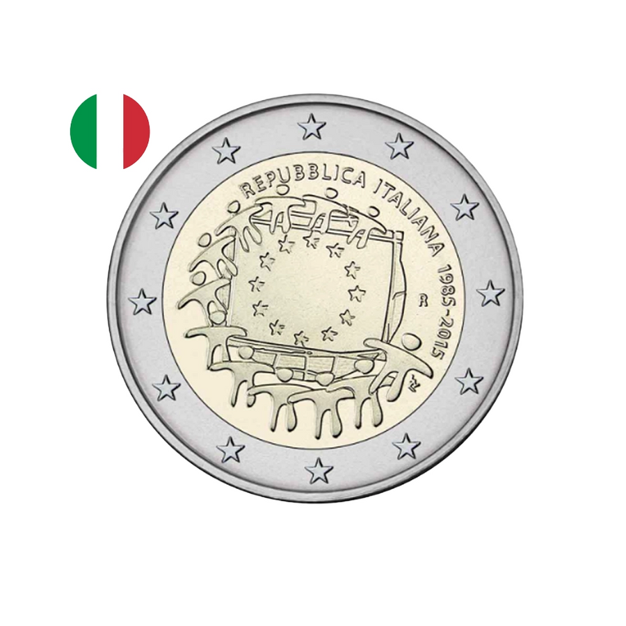 Italie 2015 - 2 Euro Commémorative - 30ème anniversaire du drapeau de l'Union Européenne