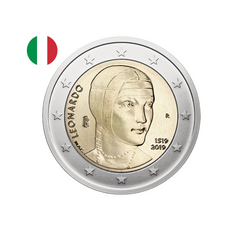 Italie 2019 - 2 Euros Commémorative - Léonard de Vinci