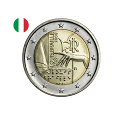 Italie 2009 - 2 Euros Commémorative - 200ème anniversaire de Louis Braille