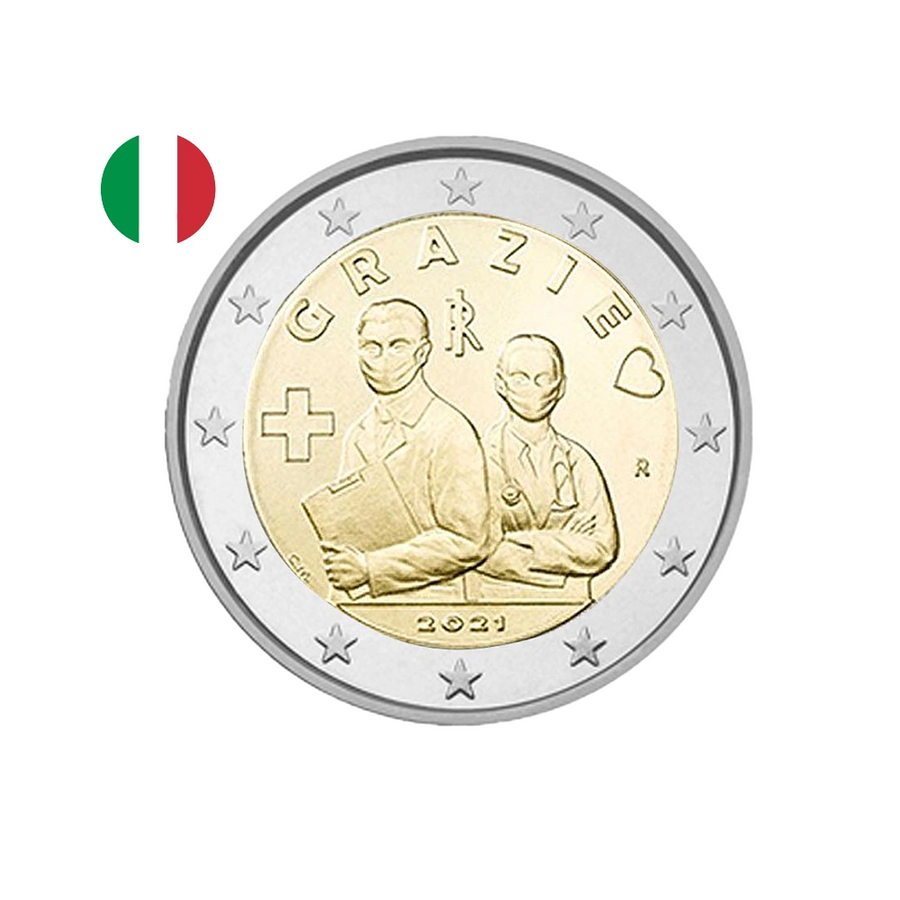 Italie 2021 - 2 Euro Commémorative - Professionnels de la Santé