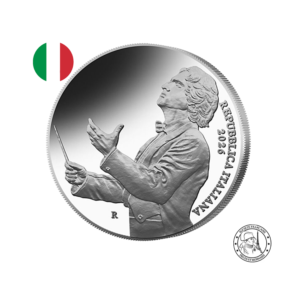 ⁣⁢Italien 2026 - Riccardo Muti - Silbermünze zu 3 Euro - PP⁤⁣