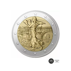 ⁣⁢Olympische Spiele Paris 2024 – 2 Euro-Gedenkmünze – Prägefrisch 2023⁤⁣