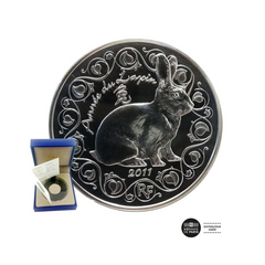 Année du Lapin - Monnaie de 5€ Argent - BU 2011