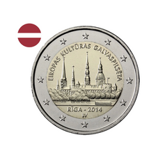 Lettonie 2014 - 2 Euros Commémorative - Riga capitale européenne de la culture