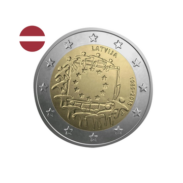 Lettonie 2015 - 2 Euro Commémorative - 30 ans du drapeau européen