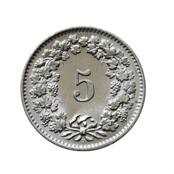 5 cêntimos - Libertas - Suíça - 1879-1980