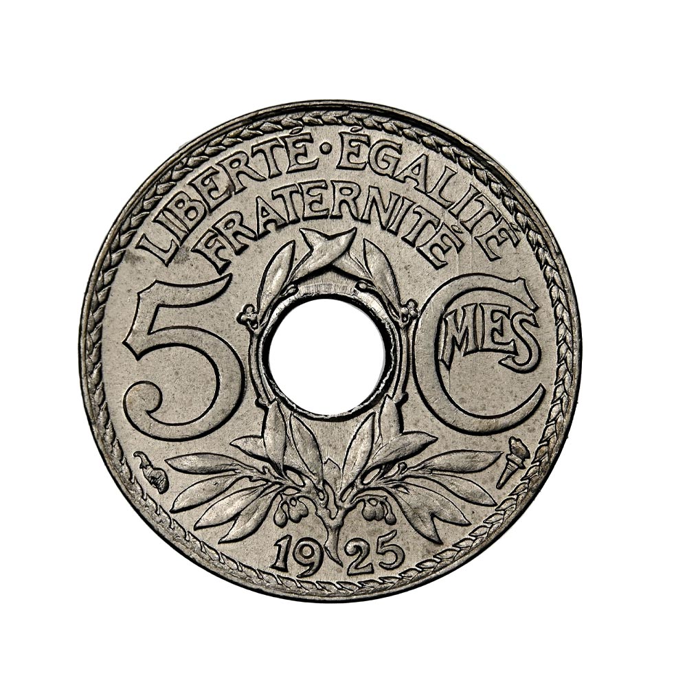 5 centavos Napoleão III - cabeça nu - França - 1853-1857