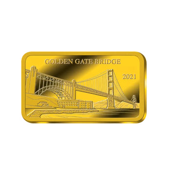 Lingot en Or - Le Golden Gate Bridge - BE 2021