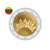 Lituanie 2023 - 2 Euro Commémorative - Ensemble avec l'Ukraine