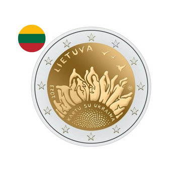 Lituanie 2023 - 2 Euro Commémorative - Ensemble avec l'Ukraine