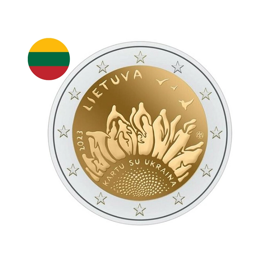 Lituanie 2023 - 2 Euro Commémorative - Ensemble avec l'Ukraine