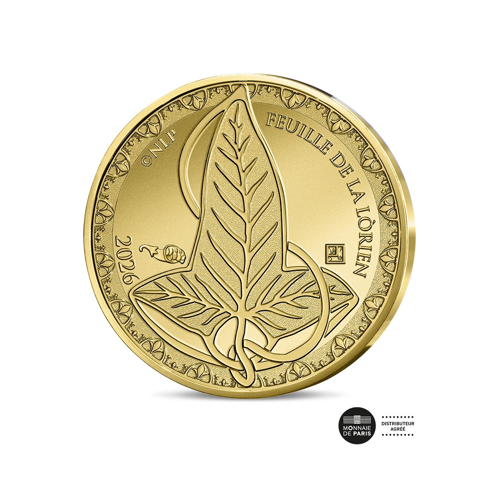 Le Seigneur des anneaux - La Feuille de la Lórien - Monnaie de 100 Euros - Or