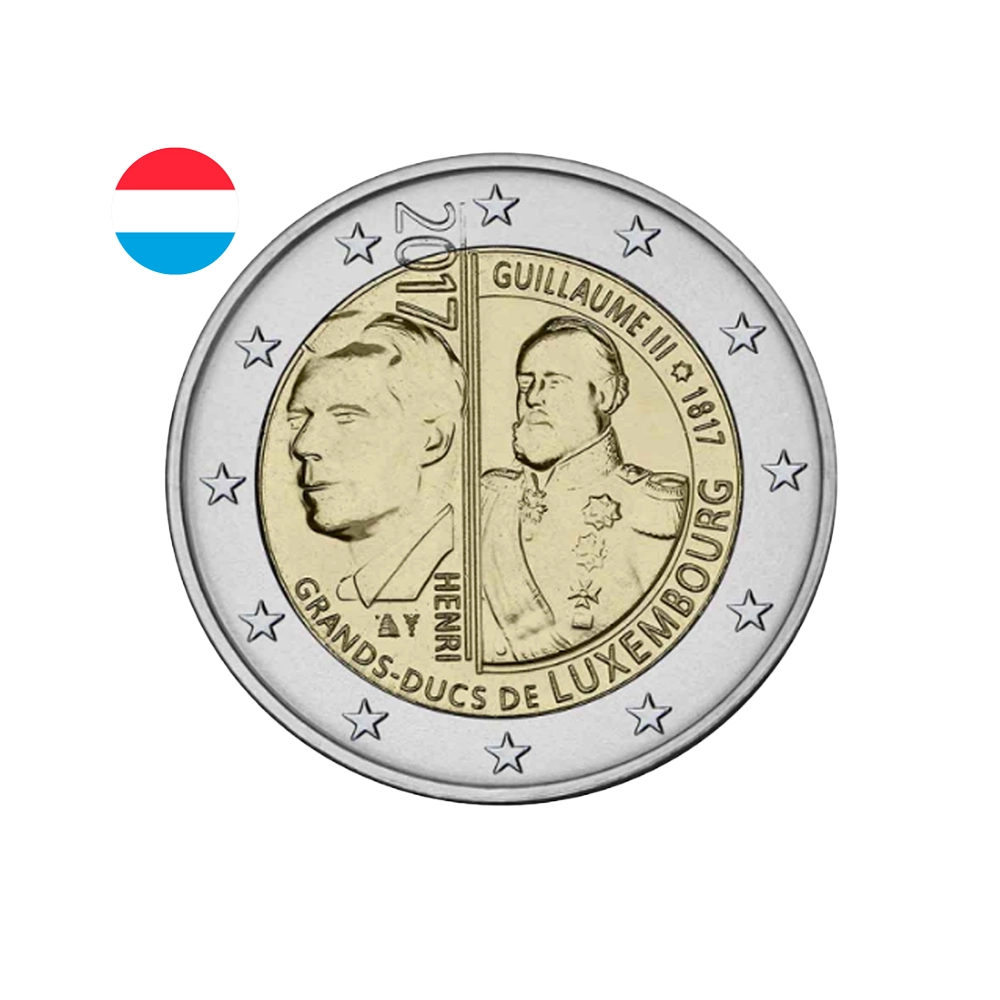 Luxembourg 2017 - 2 Euro Commémorative - 200ème anniversaire du Grand Duc Guillaume III