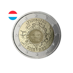 ⁣⁢Lucembursko 2012 - 2 Euro Pamětní - 10 let Eura⁤⁣