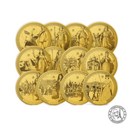 Abonnement - Les empereurs du monde 2026 - Set de 12 monnaies de 10 Dollars 1/200 Oz Or - BE