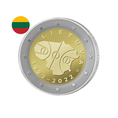 Lituanie 2022 - 2 Euros Commémorative - 100 ans basket-ball en Lituanie