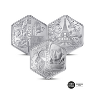 Les Régions 2026 - Lot de 3 Monnaies de 10 Euros Argent Hexagonal