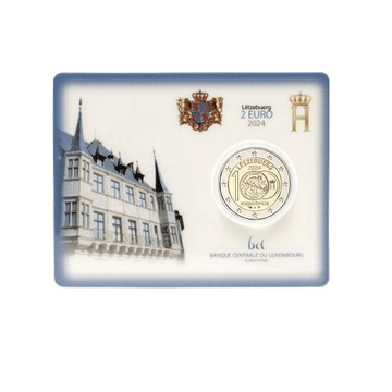 Lussemburgo 2024 - 2 Euro Coincard - 100 anni dell'introduzione di parti nei franchi del Lussemburgo che rappresentano il "Feierstëppler"