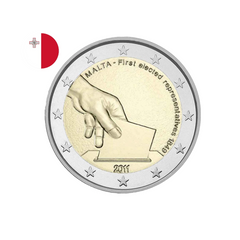 Malte 2011 - 2 Euros Commémorative - Election des représentants