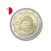 Malte 2012 - 2 Euro Commémorative - 10ème anniversaire de l'Euro