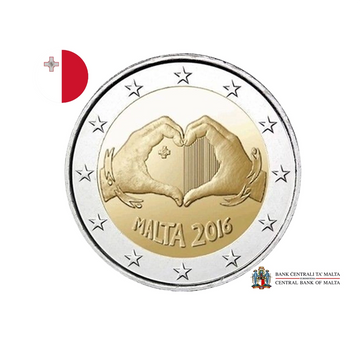 Malte 2016 - 2 Euro Commémorative - Solidarité par l'amour
