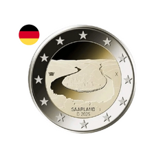 Allemagne 2025 - 2 Euros Commémorative - Land de la Sarre - Méandre de la Sarre