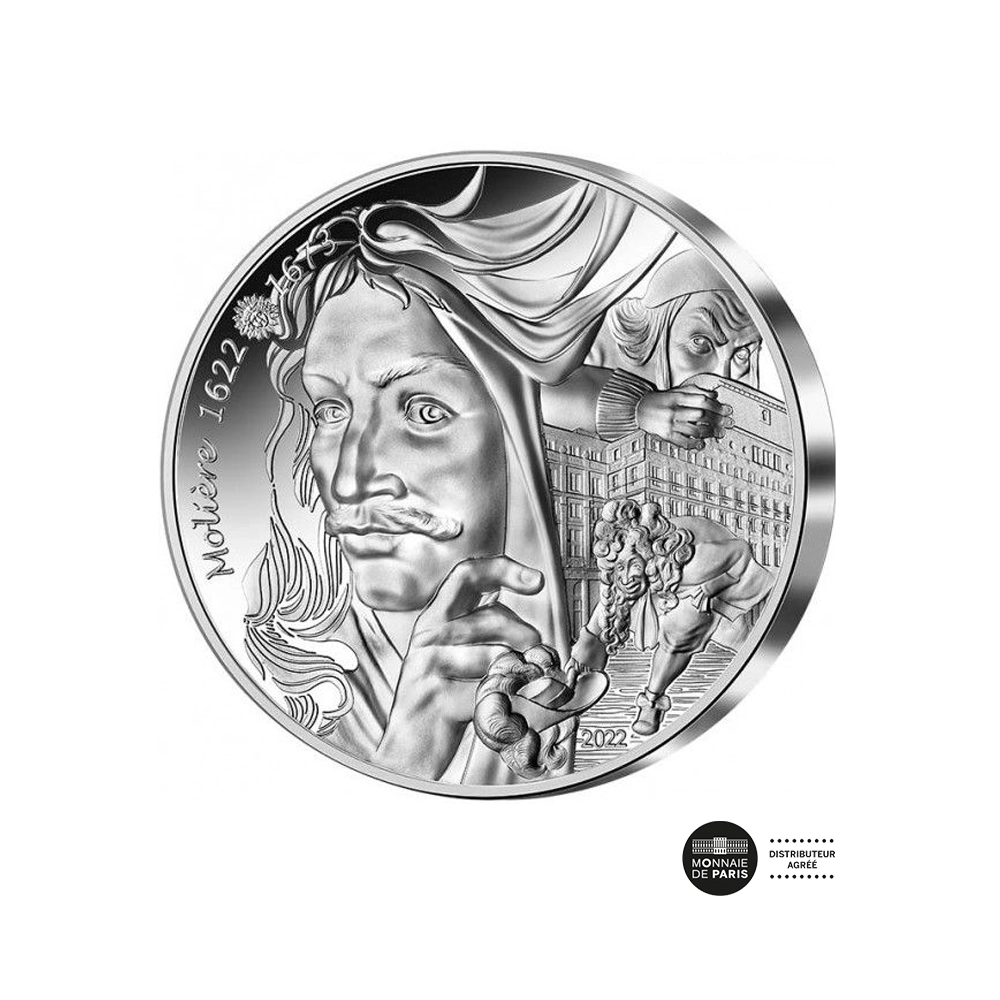 Art de la Plume 2022 - Molière - Monnaie de 10 Euros Argent - BE