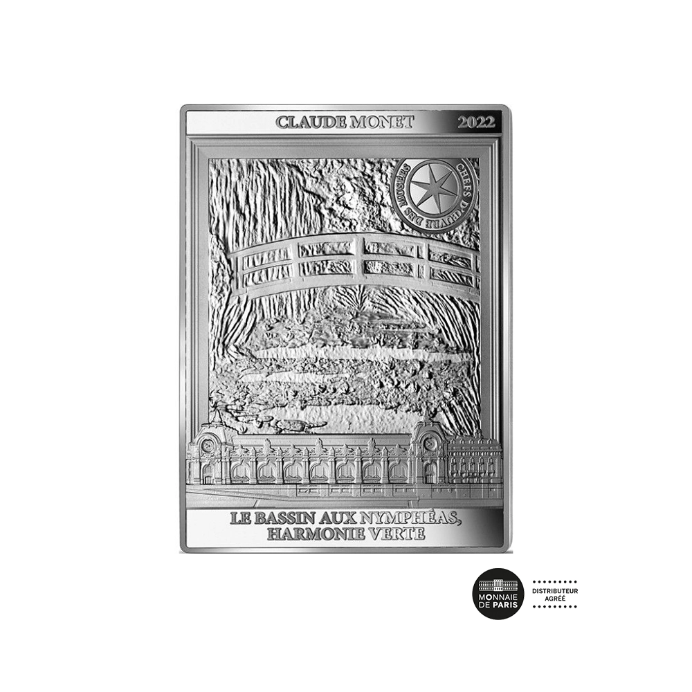 Chefs-d'œuvre des musées 2022 - Le Bassin aux Nymphéas - Monnaie de 50 Euros Argent - BE