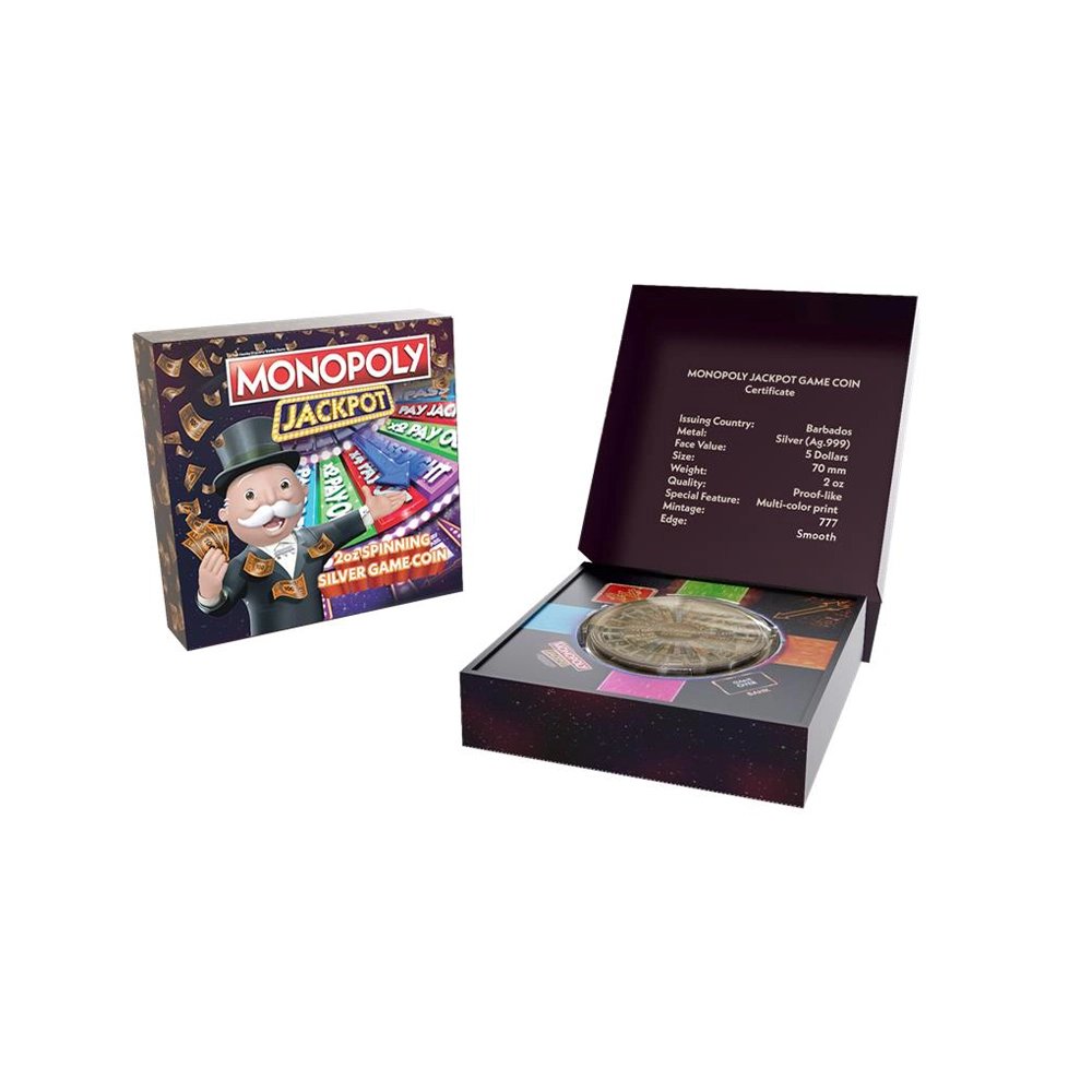 Jackpot Monopoly - Monnaie de 5 Dollars Argent - BE