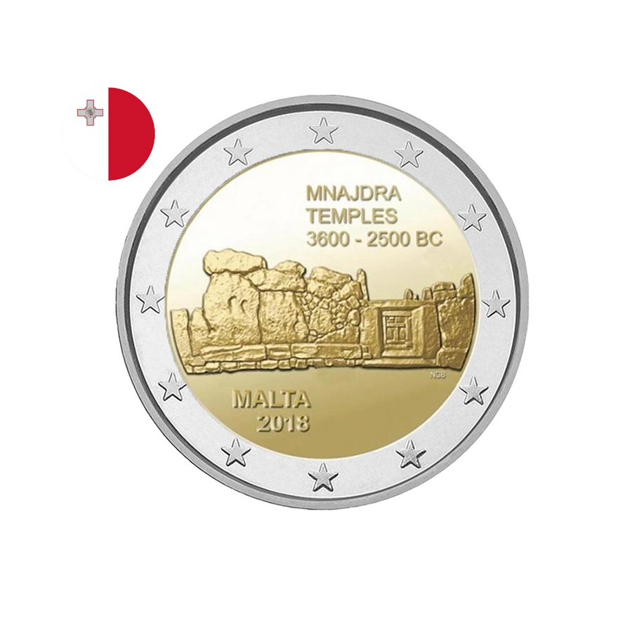 Malte 2018 - 2 Euro Commémorative - Temples Mnajdra