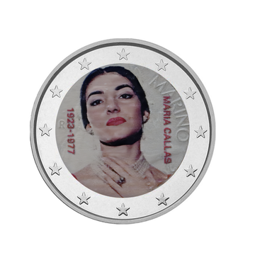 Maria Callas - 2 Euro Commémorative - Colorisée