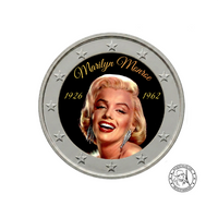 Marilyn Monroe - Monnaie de 2 Euros Commémorative - Colorisée