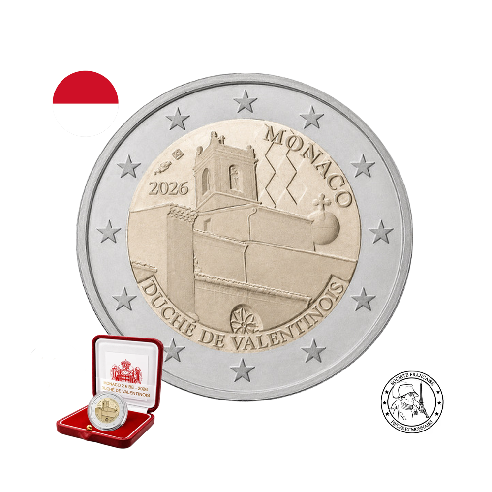 Monaco 2026 - 2 Euros Commémorative - Duché de Valentinois - BE