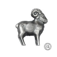 Nouvel An lunaire - Mouton Argenté - Monnaie de 1 000 Togrog Argent - Antique Finish 2027