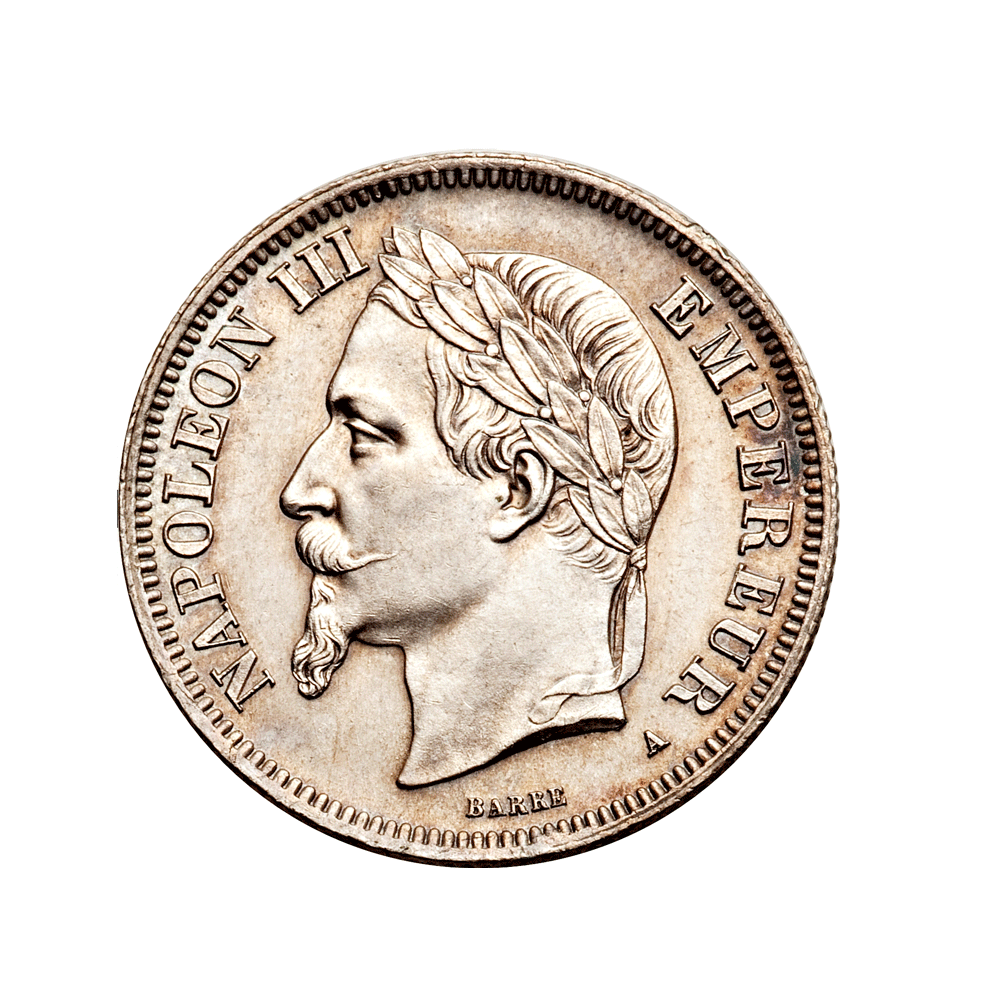 2 francs - Napoléon III - Tête Laurée - France - 1866-1870