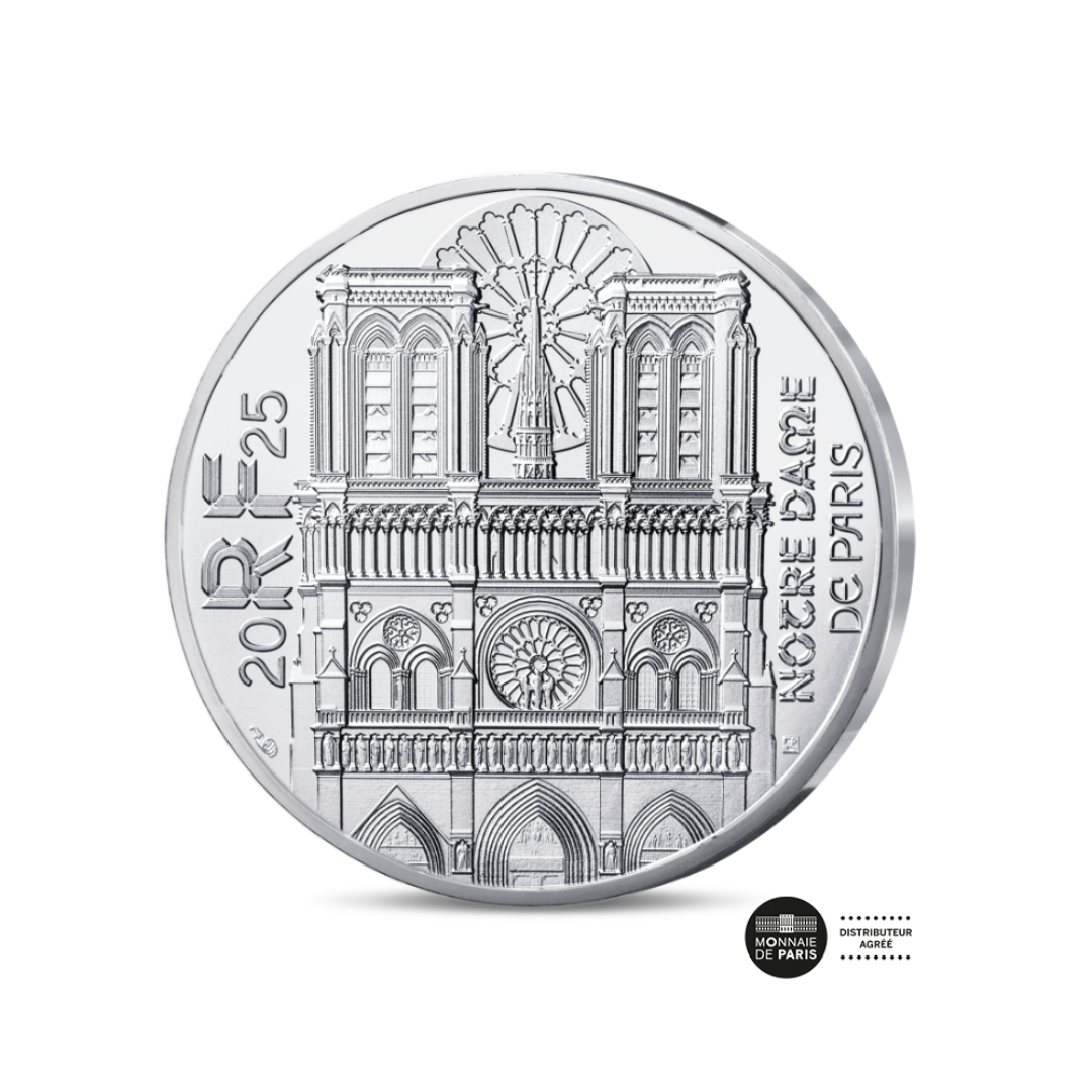 Notre-Dame de Paris - Monnaie de 10€ Argent - 2025