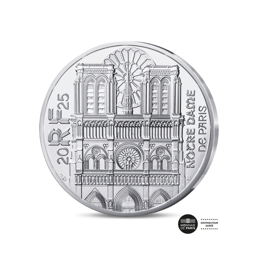 Notre-Dame de Paris - Monnaie de 10€ Argent - 2025