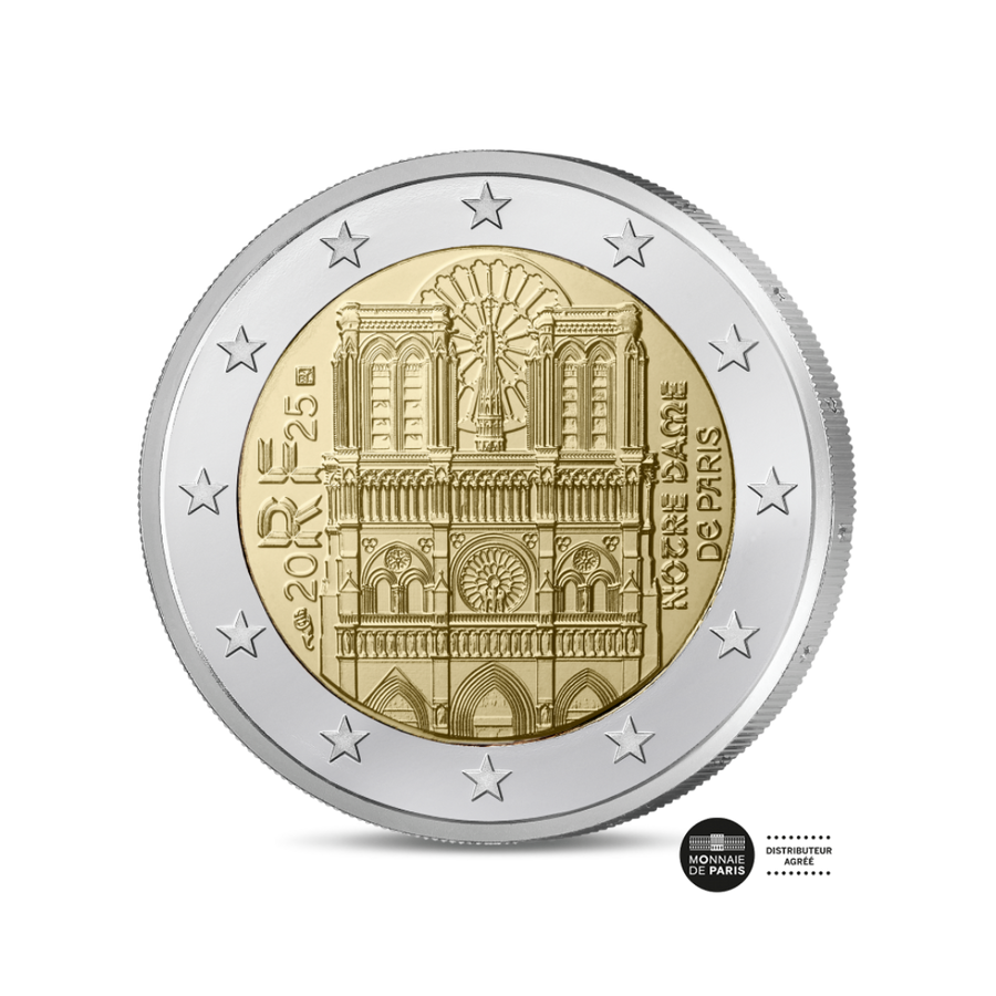 France 2025 - 2 Euro commémorative - Notre-Dame de Paris