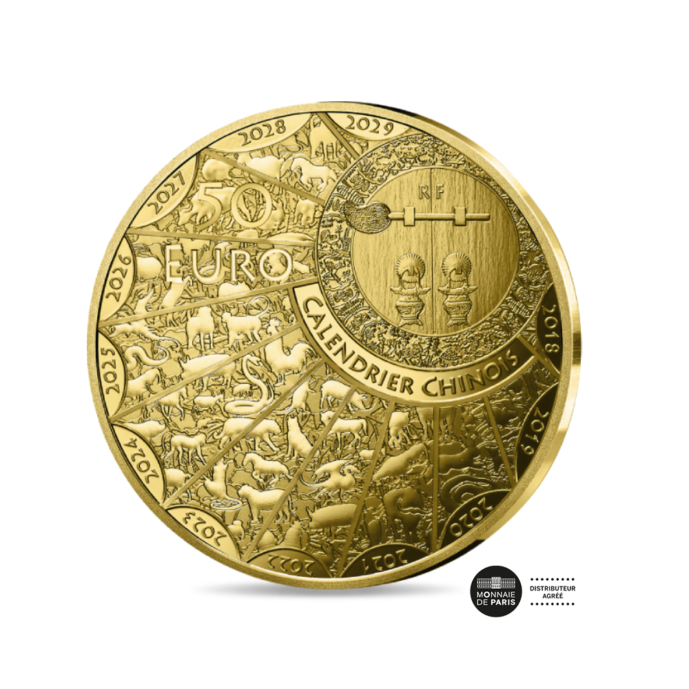 Année du Cheval - Monnaie de 50€ Or 1/4 Oz - BE 2026