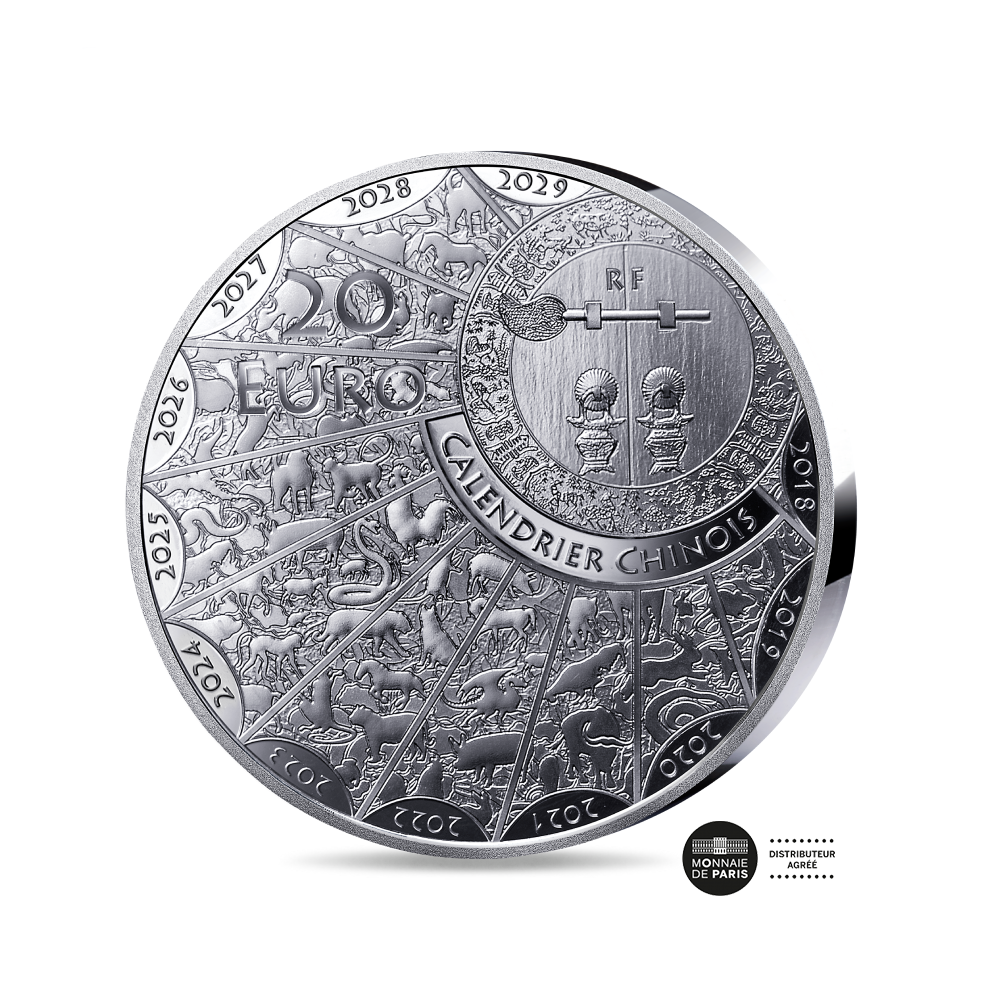 Année du Cheval - Monnaie de 20€ Argent Haut Relief - BE 2026